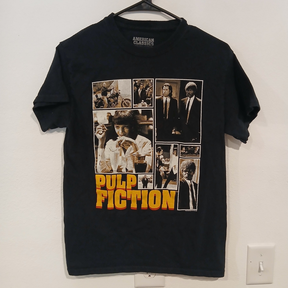 Black Pulp Fiction Graphic T-Shirt